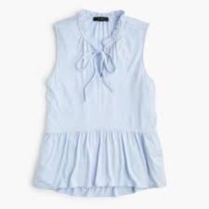 J. Crew Ruffle-trimmed tie-front tops (2 shirts)